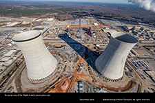 An aerial view of the Vogtle 3 and 4 construction site.