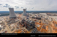 Aerial view of the Vogtle 3 and 4 construction site.