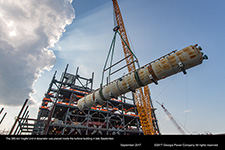 The 300-ton Vogtle Unit 4 deaerator was placed inside the turbine building in late September.