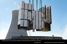 Weighing more than 2 million pounds, the Vogtle Unit 4 CA01 module is placed inside the nuclear island.