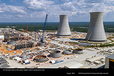  An elevated view of the entire Vogtle 3 and 4 construction site.