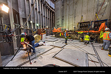 Installation of the liner plates for the IRWST floor continues.