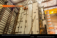 Vogtle Unit 4 CA20 structural module under fabrication in the Module Assembly Building.