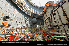 Progress continues to be made inside the Vogtle Unit 3 containment vessel.